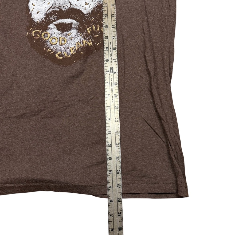 Nick Offerman Ron Swanson Good Clean Fun Graphic T-Shirt Mens M Brown Book Tour - Picture 5 of 6